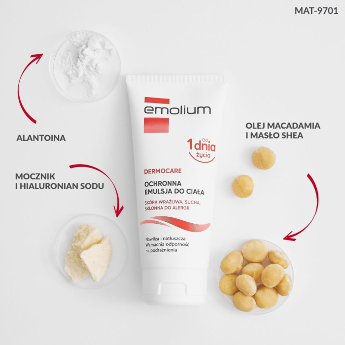 Emolium Dermocare Ochronna emulsja do ciała, 200 ml