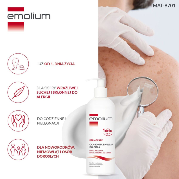 Emolium Dermocare Ochronna emulsja do ciała, 400 ml