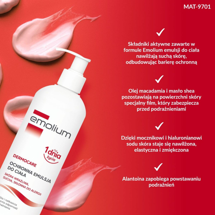Emolium Dermocare Ochronna emulsja do ciała, 400 ml