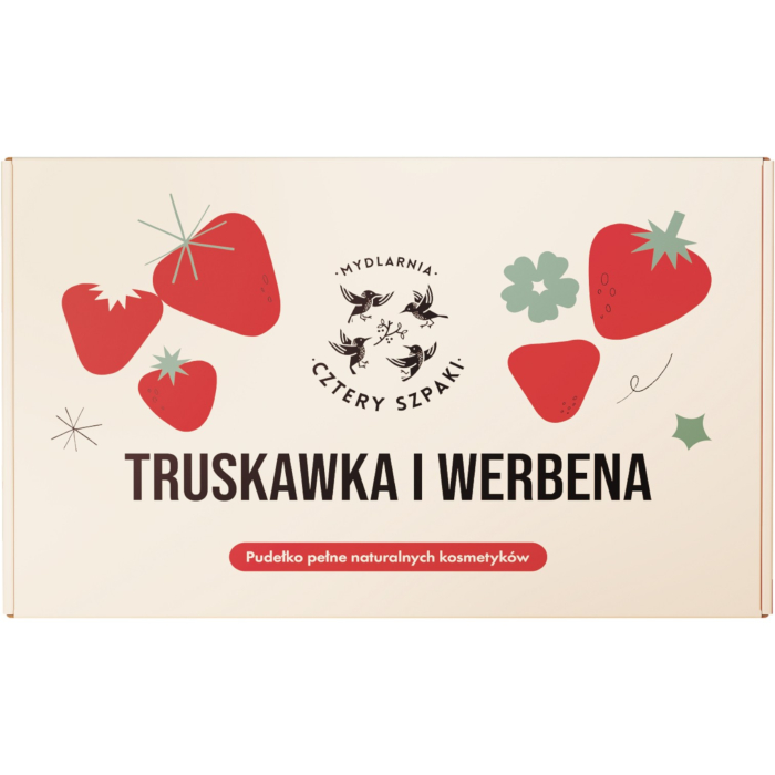 Mydlarnia Cztery Szpaki Zestaw Truskawka i Werbena 2: olejek do masażu twarzy i ciała + mydło w płynie
