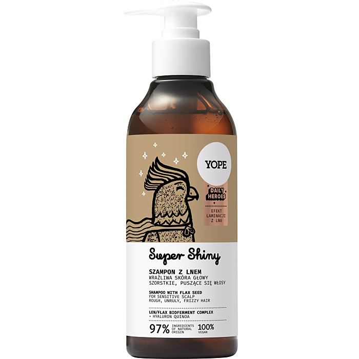 Yope Daily Heroes Super Shiny Szampon do włosów z lnem 