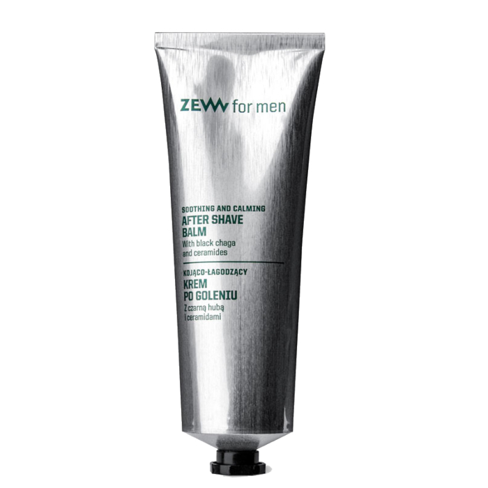 ZEW For Men z Czarną Hubą i Ceramidami - Kojąco-łagodzący Krem po goleniu 80 ml