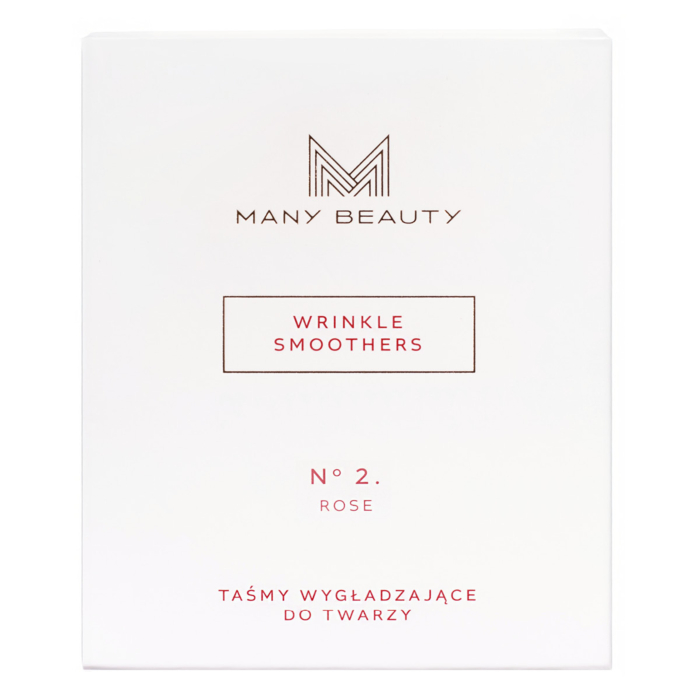 Many Beauty Wrinkle Smoothers Taśmy przeciwzmarszczkowe, wygładzające na noc, Facetaping  model: 2 - Rose - 27 szt