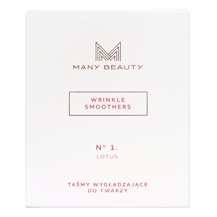 Many Beauty Wrinkle Smoothers Taśmy przeciwzmarszczkowe, wygładzające na noc, Facetaping model: 1 - Lotus - 12 szt