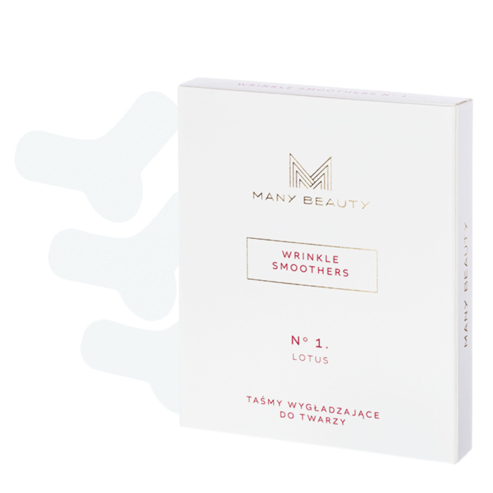Many Beauty Wrinkle Smoothers Taśmy przeciwzmarszczkowe, wygładzające na noc, Facetaping model: 1 - Lotus - 12 szt