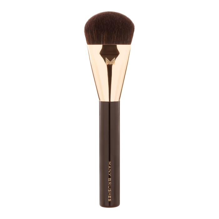 Many Brushes Chocolate Spłaszczony i ścięty pędzel do podkładu i konturowania  - Smooth touch - MBC-02