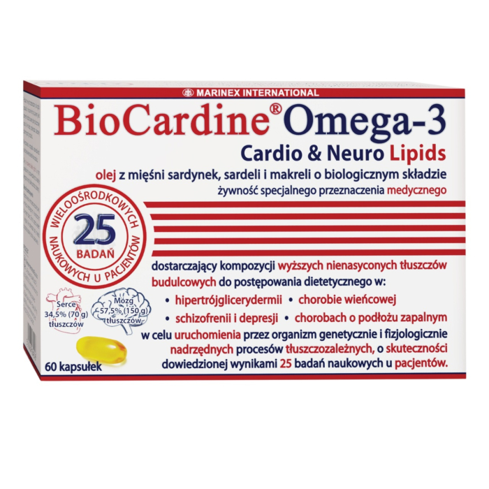 BioCardine®Omega-3 olej z mięśni sardynek, sardeli i makreli 