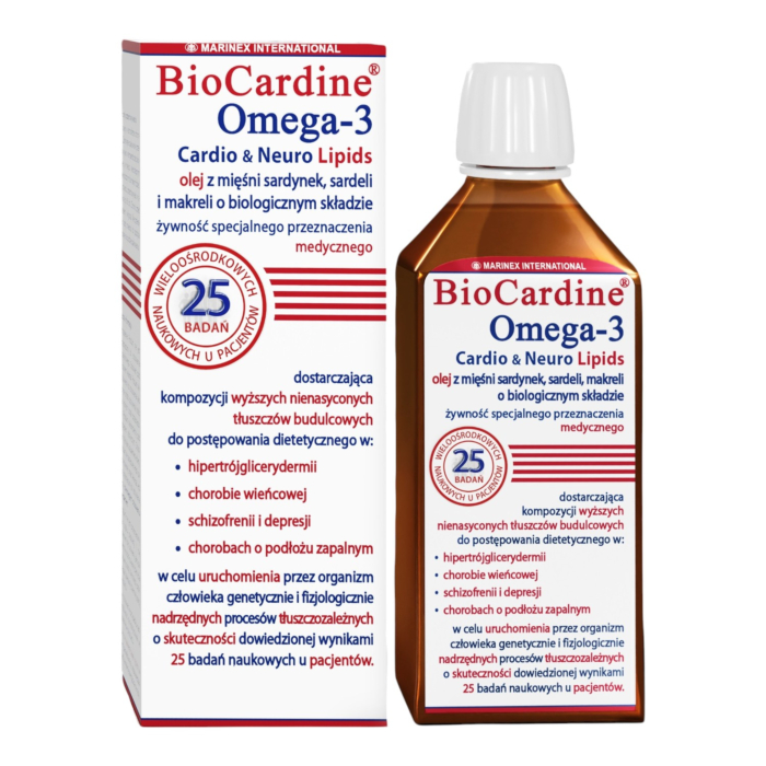 BioCardine Omega-3 Cardio & Neuro Lipids Olej, 200 ml