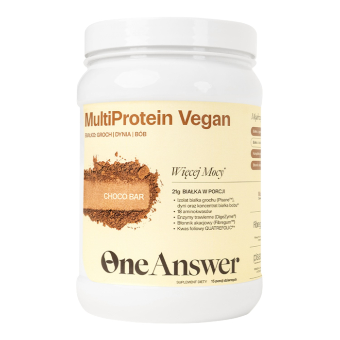 OneAnswer Multiprotein Vegan Choco Bar Proszek do rozpuszczania, 450 g