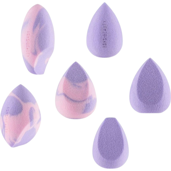 Boho Beauty Zestaw 6-ciu gąbek do makijażu, Lilac Rose