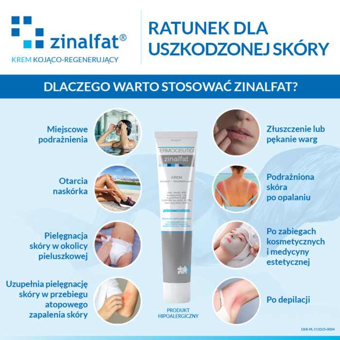 Zinalfat, Krem kojąco-regenerujący