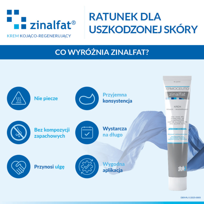 Zinalfat, Krem kojąco-regenerujący