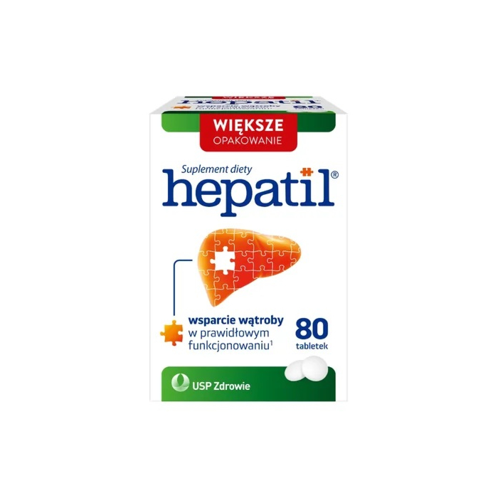 Hepatil, Suplement diety wspomagający pracę wątroby, 80 tabletek