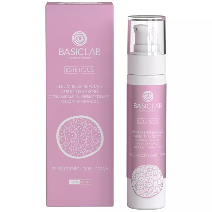 BasicLab Esteticus Serum regenerujące z ceramidami 1% i prebiotykiem 2%, 50 ml