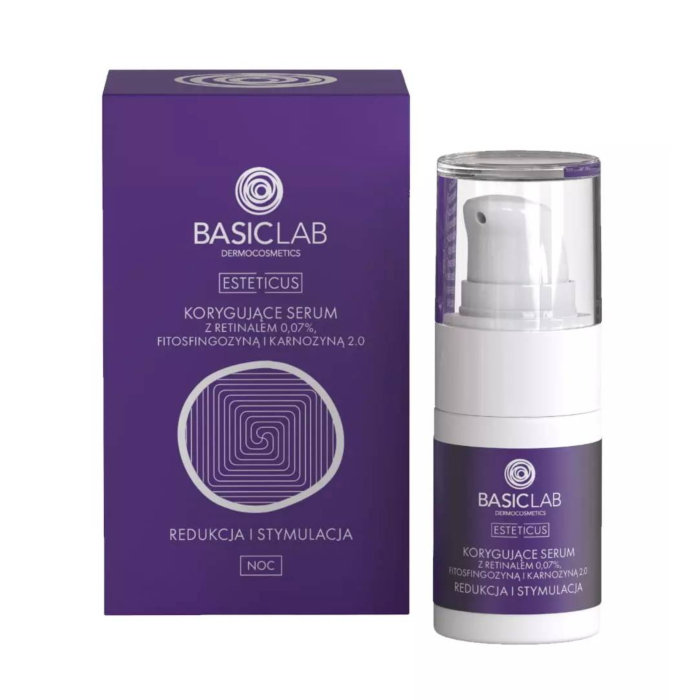 BasicLab Esteticus 0,07% Retinal, Fitosfingozyna, Karnozyna 2.0, 30 ml