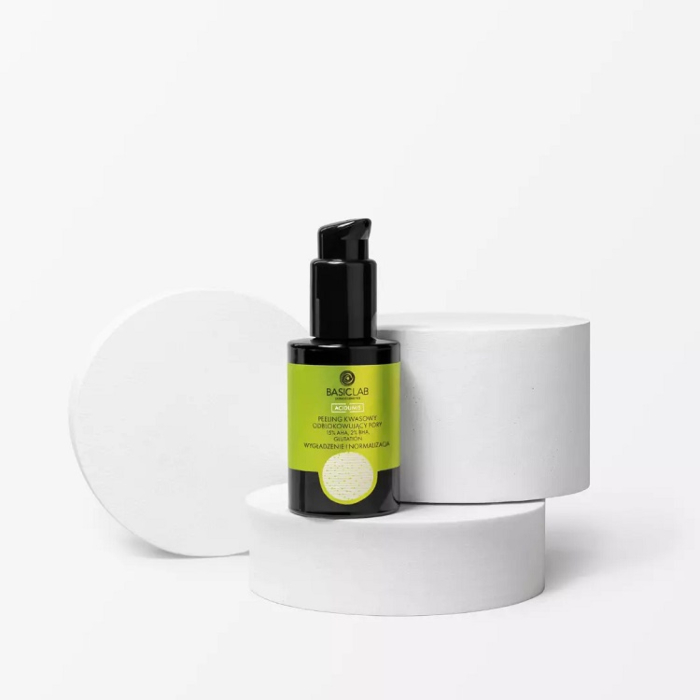 BasicLab Acidumis Peeling kwasowy odblokowujący pory z AHA 15% i BHA 2%