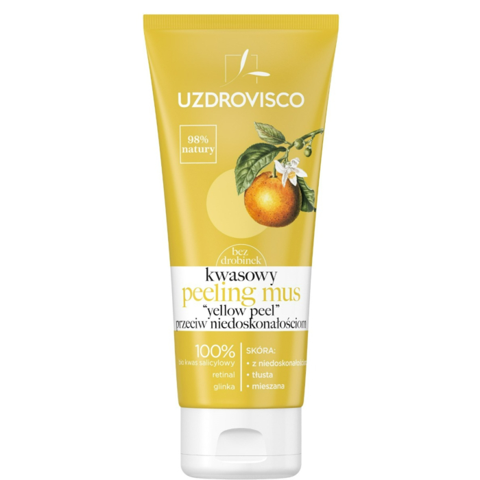 Uzdrovisco Bezolejowy Kwasowy Peeling-Mus "Yellow Peel" przeciw niedoskonałościom
