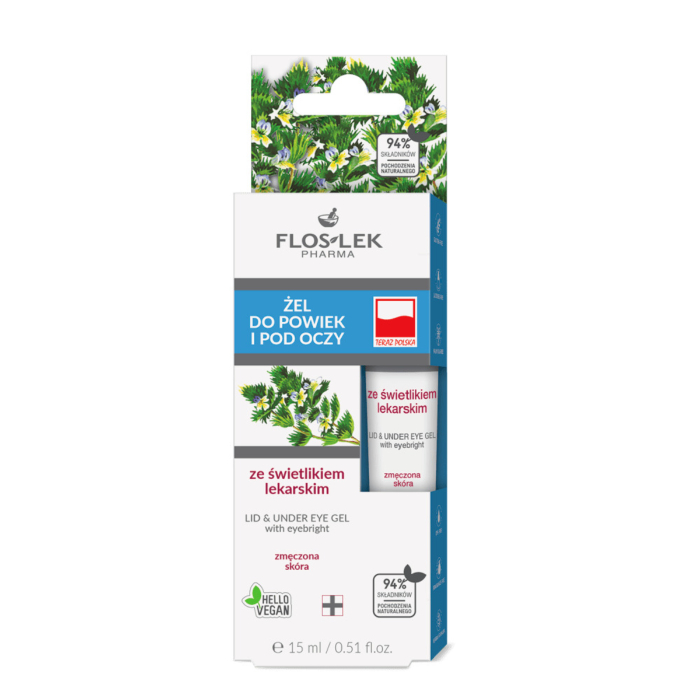 FLOSLEK PHARMA Żel do powiek i pod oczy ze świetlikiem lekarskim, 15 ml