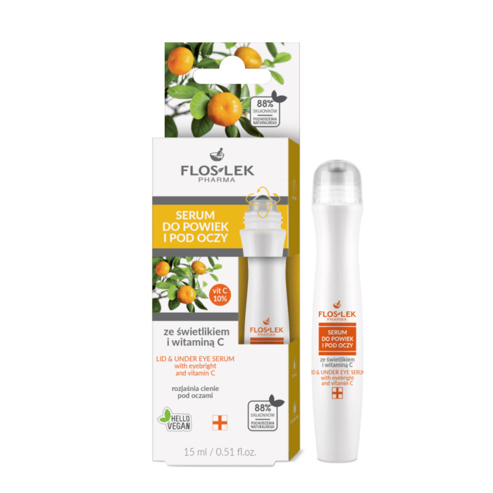 FLOSLEK PHARMA Serum do powiek i pod oczy ze świetlikiem i witaminą C, 15 ml