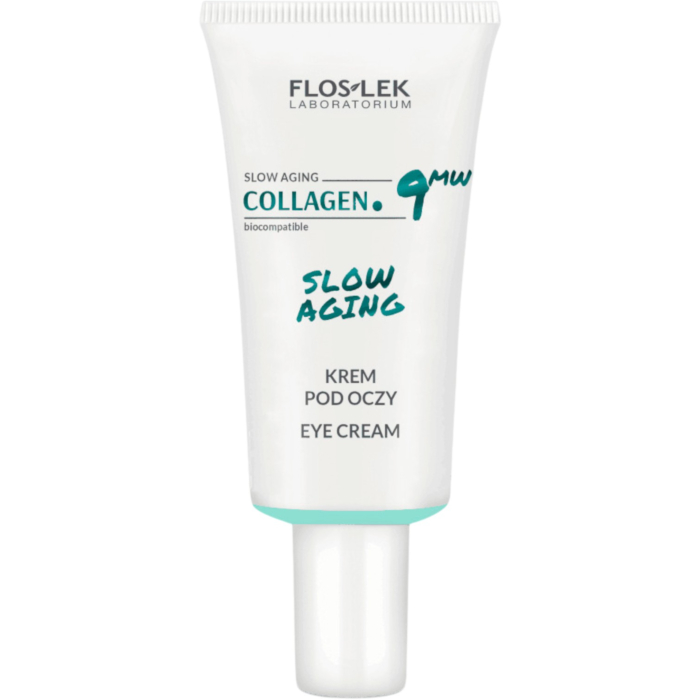 Flos-Lek Collagen. 9MW Slow Aging Krem pod oczy rozświetla napina wygładza, 30 ml