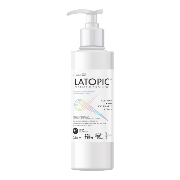 Latopic Aktywny krem do twarzy i ciała, 250 ml