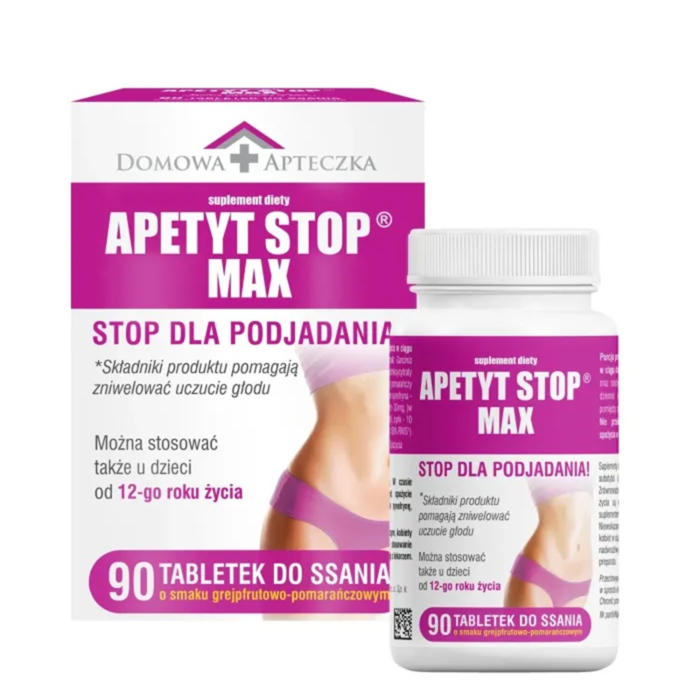 Domowa Apteczka  Apetyt Stop Max Smak Grejpfrutowo-Pomarańczowy, tabl. do ssania 90 szt.