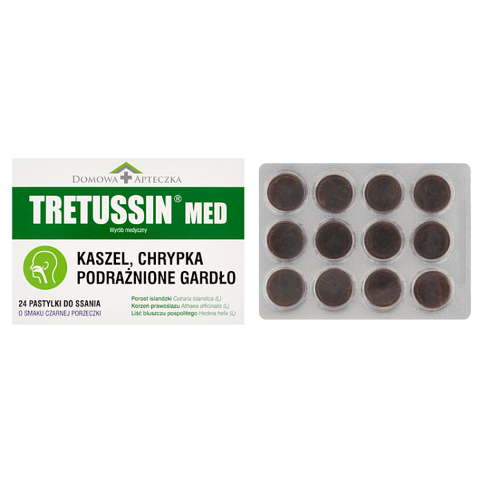 Domowa Apteczka Tretussin Med Smak czarna porzeczka Pastylki do ssania