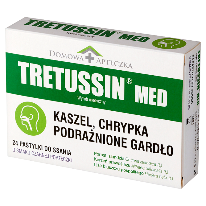 Domowa Apteczka Tretussin Med Smak czarna porzeczka Pastylki do ssania
