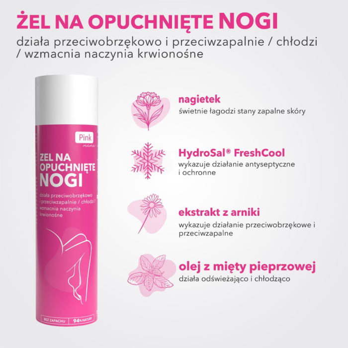 Pink Mama Żel na opuchnięte nogi 200 ml