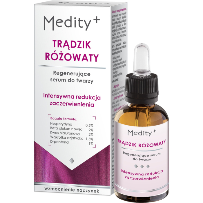 Medity+ Trądzik różowaty Regenerujące serum do twarzy   
