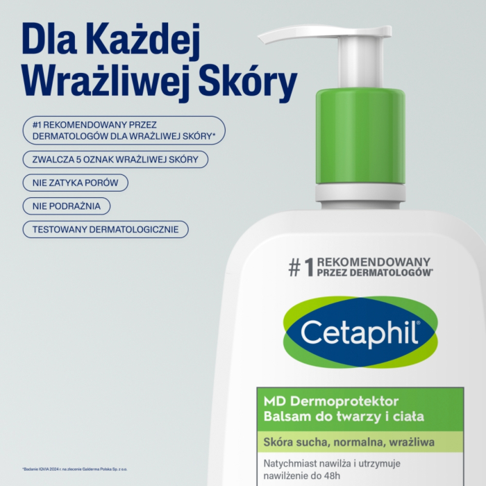 Cetaphil MD Dermoprotektor Balsam nawilżający do twarzy i ciała, 500 ml