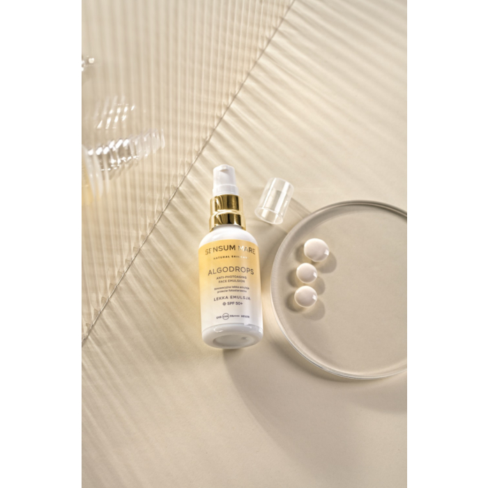Sensum Mare Algodrops Lekka emulsja Ochronna przeciw Fotostarzeniu SPF 50 Uvb Uva Pa++++ Hev/Ir
