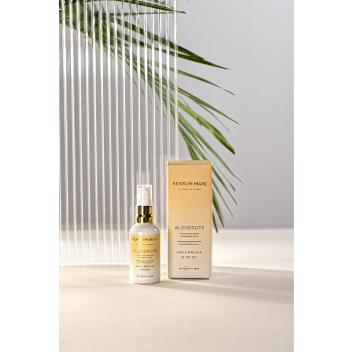 Sensum Mare Algodrops Lekka emulsja Ochronna przeciw Fotostarzeniu SPF 50 Uvb Uva Pa++++ Hev/Ir