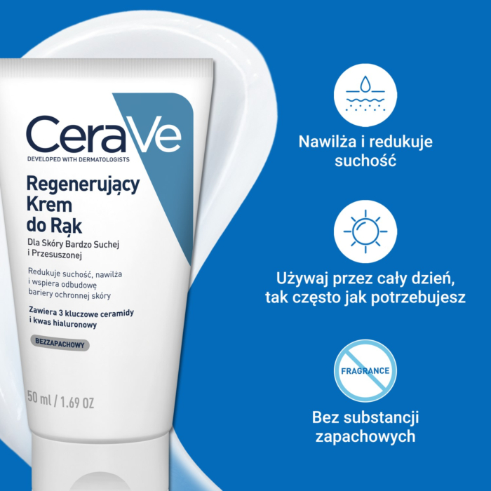 CeraVe Regenerujący krem do rąk do skóry bardzo suchej 50 ml