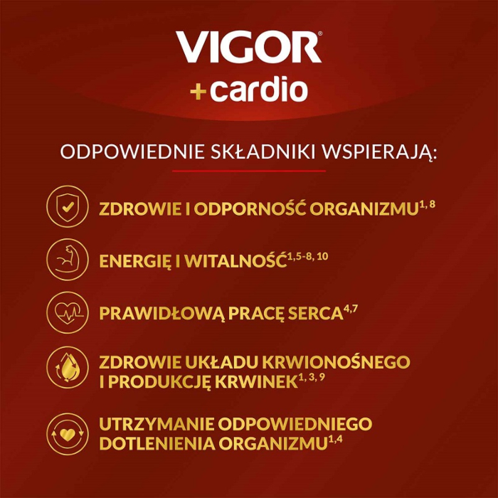 Vigor+ Cardio Tonik Zestaw witamin i minerałów z wyciągami roślinnymi