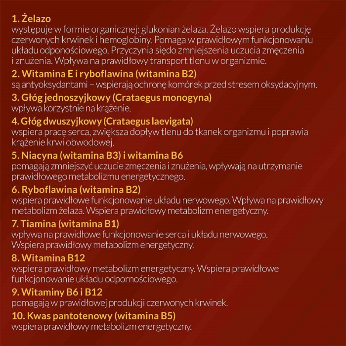 Vigor+ Cardio Tonik Zestaw witamin i minerałów z wyciągami roślinnymi
