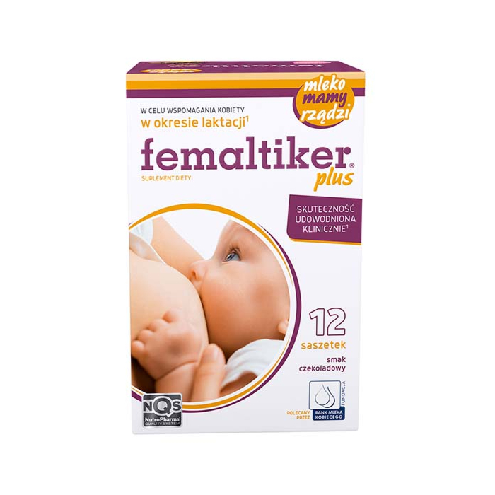 Femaltiker Plus Smak czekoladowy Proszek w saszetkach, 12 szt.