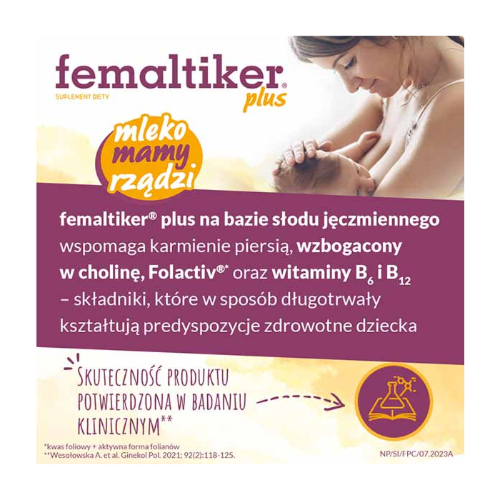 Femaltiker Plus Smak czekoladowy Proszek w saszetkach, 12 szt.
