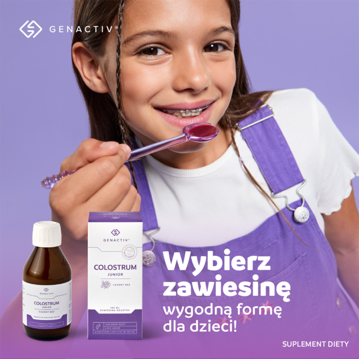 Genactiv Colostrum Junior Czarny Bez, Zawiesina