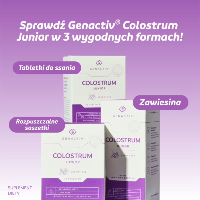 Genactiv Colostrum Junior Czarny Bez, Zawiesina