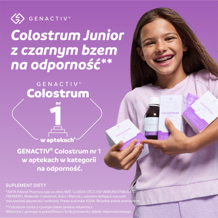Genactiv Colostrum Junior Czarny Bez, Zawiesina