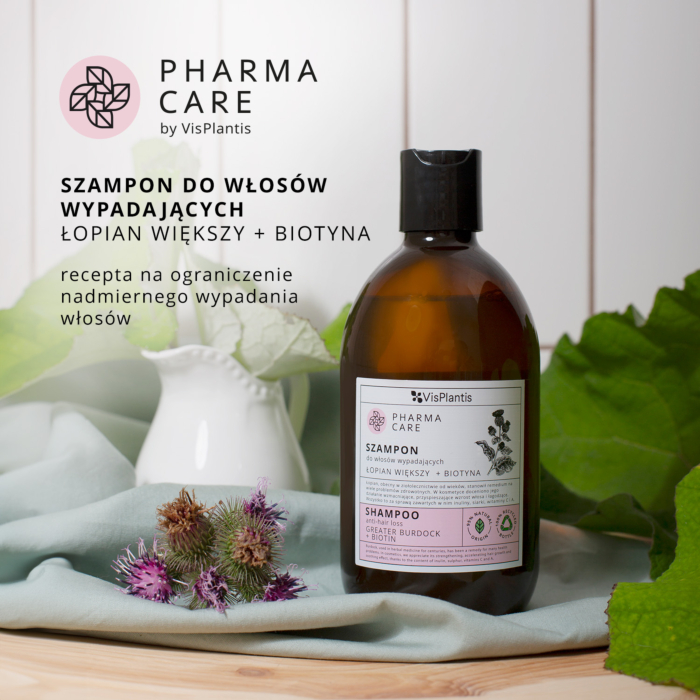 Vis Plantis Pharma Care Szampon do włosów wypadających z łopianem i biotyną