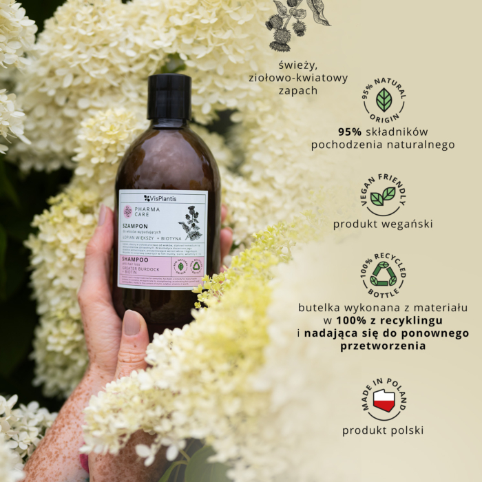 Vis Plantis Pharma Care Szampon do włosów wypadających z łopianem i biotyną