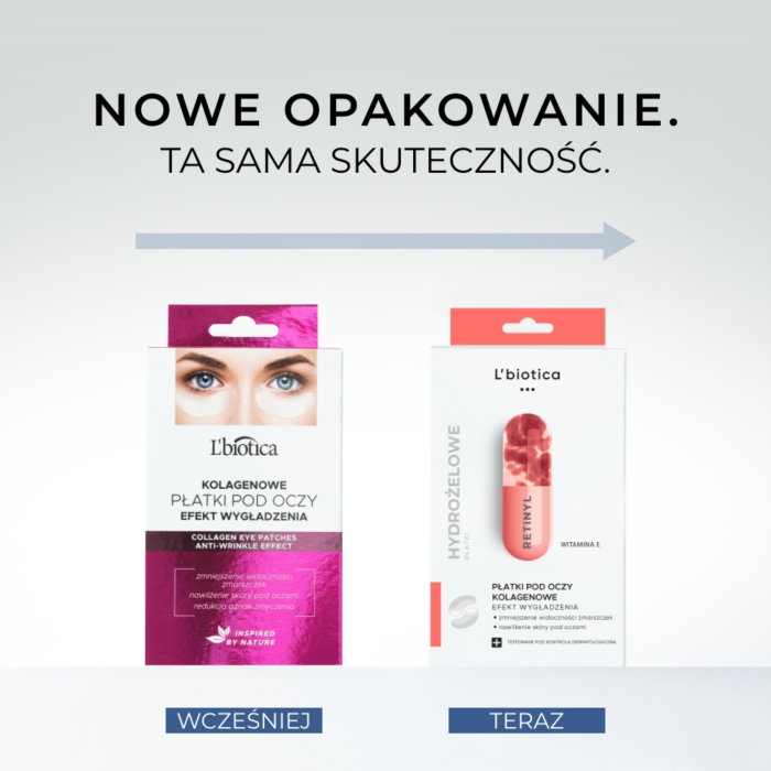 L'biotica Kolagenowe płatki pod oczy - wygładzenie zmarszczek