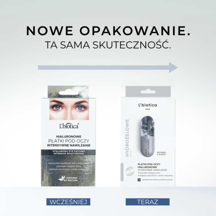 L'biotica Nawilżające płatki pod oczy z kwasem hialuronowym