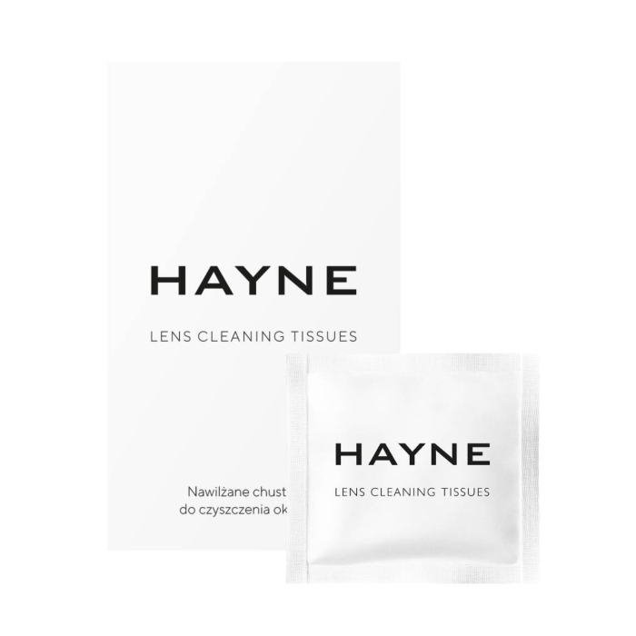 Hayne Lens Cleaning Tissues Nawilżane Chusteczki Do Czyszczenia Okularów 30 Sztuk