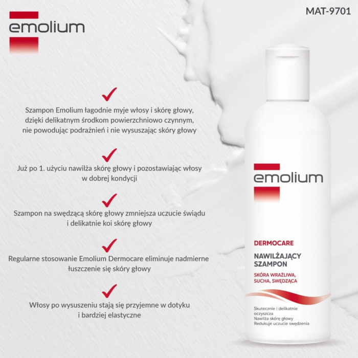 Emolium Dermocare Szampon nawilżający, 200 ml