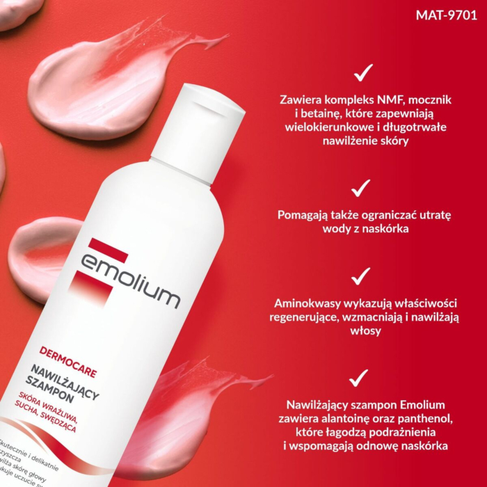 Emolium Dermocare Szampon nawilżający, 200 ml
