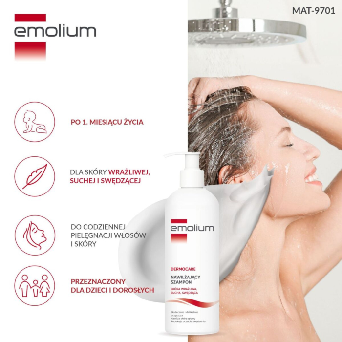 Emolium Dermocare Szampon nawilżający, 400 ml