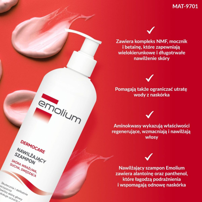 Emolium Dermocare Szampon nawilżający, 400 ml